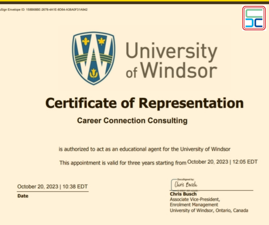 University of Windsor Official Representative