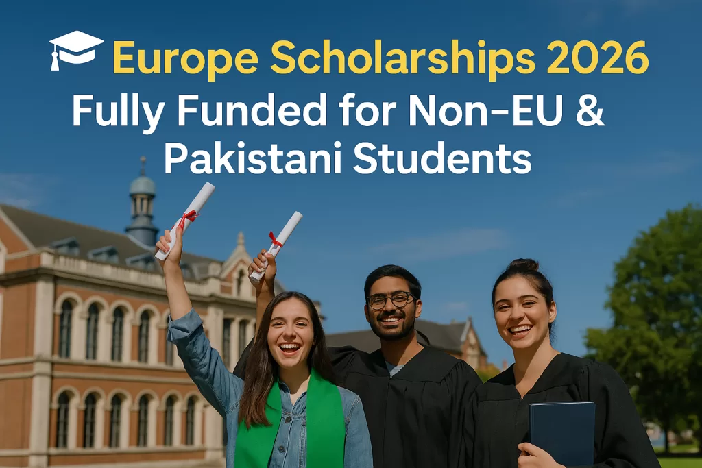 International students in Europe celebrating scholarship success for 2026 intake