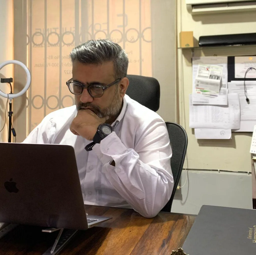 Ahsan Rizvi is sitting in his office at Career Connection Consulting. He is executive Director of the company