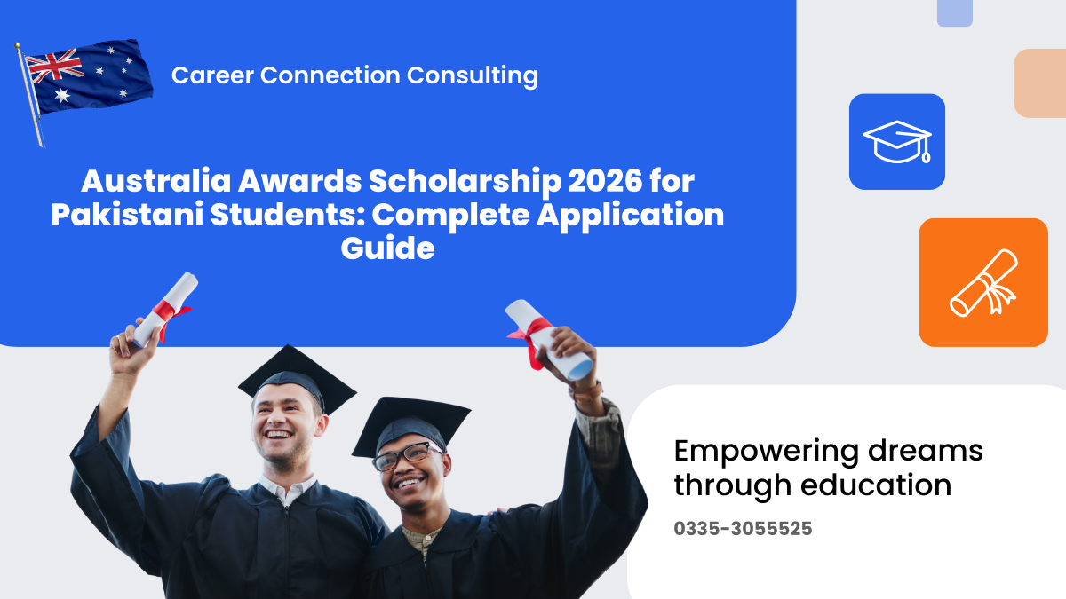 1200X675 Banner of Australia Awards Scholarship 2026 for Pakistani Students: Complete Application Guide blog post by Career Connection Consulting